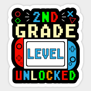 2nd Grade Level Unlocked Video Game Sticker